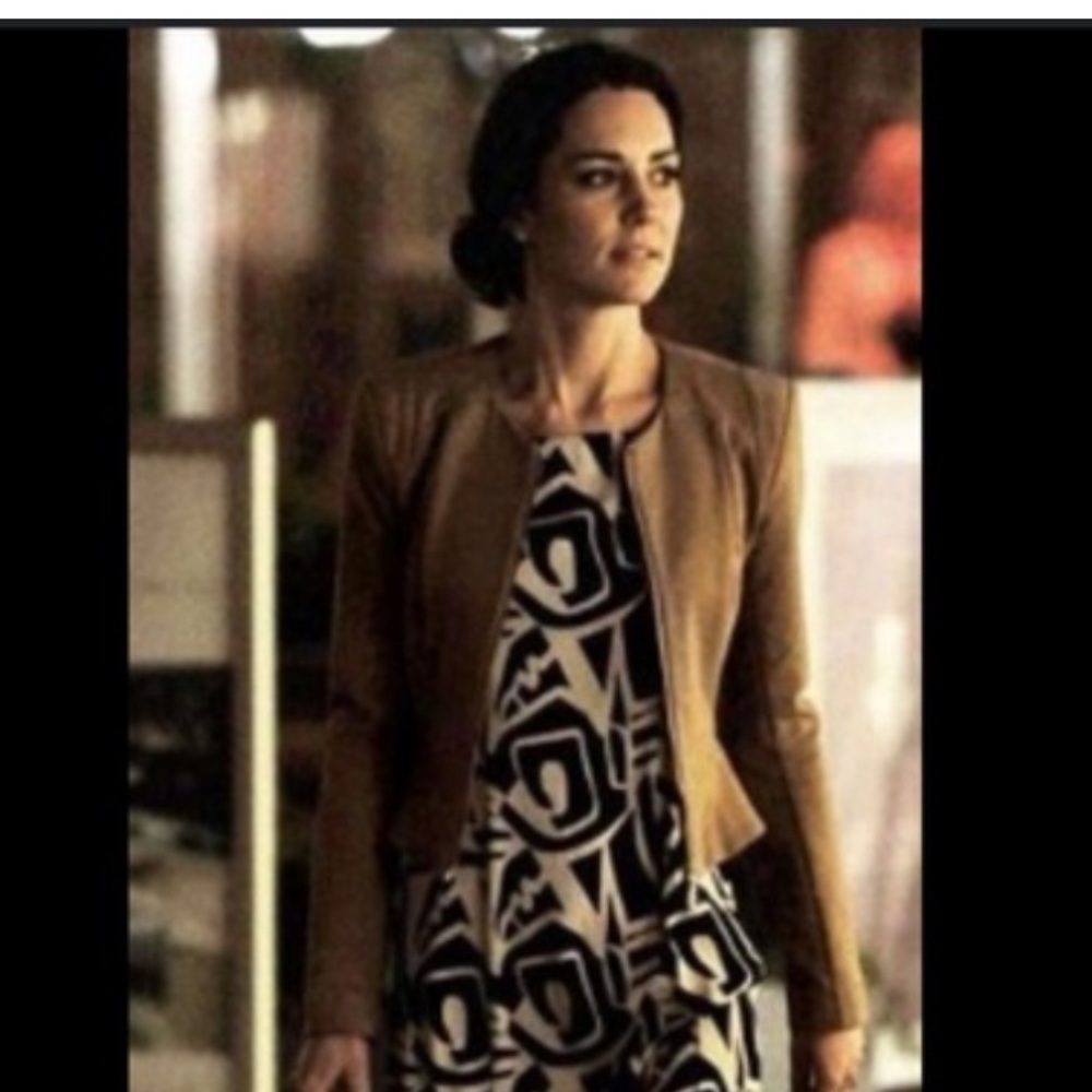 Whistles tan peplum jacket